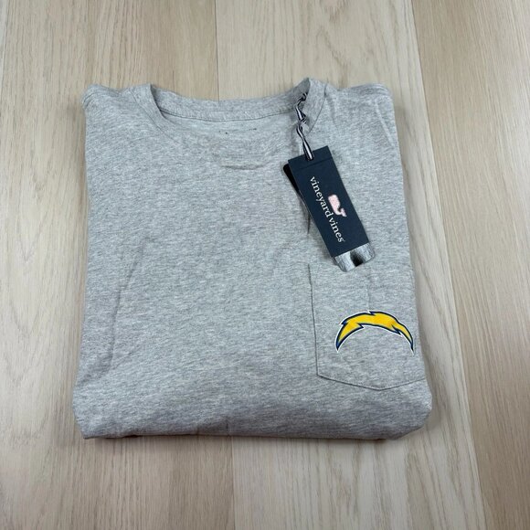 Vineyard Vines × Los Angeles Chargers Gray Long Sleeve Shirt Men’s L Large NEW - Picture 1 of 13